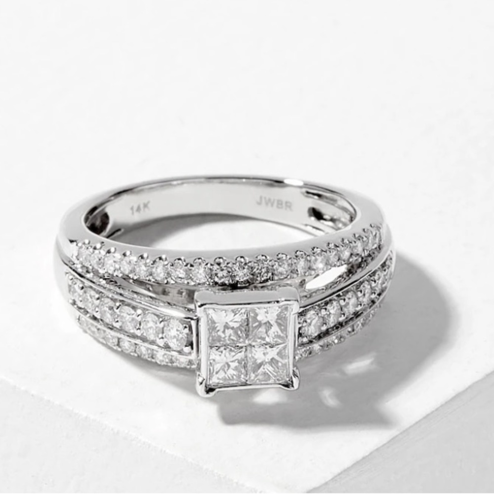 14K Two Tone Gold 1.00ctw Diamond Ring